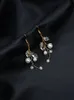 Peli di nozze dorate Accorie e orecchini per la testa per le perle della sposa Rhineste perle fatte a mano Bridal Hairband S3TG#