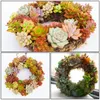 Fleurs décoratives fil rond couronne cadre cintre Pot en métal fleur planteur anneaux porte-panier pour la maison mariage arrangements floraux 21 cm