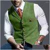 Mens Vests 2023 Spring and Autumn European American Trend Vest Casual Lattice Slim Fit Coat Drop Delivery Apparel Clothing Outerwear C Otkof