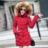 fi Jaqueta de inverno feminina grande cinto de pele com capuz grosso para baixo parkas x-lg casaco feminino fino quente inverno outwear 2019 novo c2w1 #