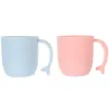 Tazas 2 PCS Taza de baño de delfines Taza de plástico Tazas de cepillo de dientes Caja de color PP Vaso para baño Cepillado infantil