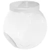 Storage Bottles 3 Pcs Candy Jar With Lid Transparent Biscuit (1500ml) (White Lid) 3pcs Small Holder Jars Lids Tea Snack The Pet Holders