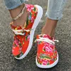 Casual Shoes 2024 European And American Large Size Women's Flat Bottom Cloth Round Toe Northeast Flower Single