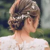 beads Fr Headband Women Pearl Hair Vine Sier Rose Gold Elegant Girls 100cm Hairband Tiara for Wedding Hair Accory K2Dt#