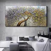 Textured Tree Artwork Handmade Large Blooming Tower Tree Oil Painting On Canvas Abstract Canvas Art Contemporary Tree Art Stunning Paintings Living Room Wall Art