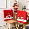 Stol täcker juldekoration för hemköksbordslöpare stickad placemat vinflaska täckning baksida festival dekor