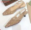 Sandals Designer Sling Back Summer Fashion Women Women Luxury Rhinestone Weddles Sliders Shoe High Heels Shoes Gucsity Fashion Shoes 446655