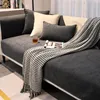 Housses de chaise coussin de canapé en chenille quatre saisons général simple moderne housse grise capuche de luxe antidérapante.