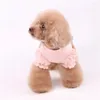 Köpek Giyim Çiçek Pamuk Evcil Hayvan Giysileri İşlemeli Puflu Kollu Küçük Köpekler İçin Sevimli Kedi