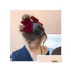 Hair Pins Upgraded Veet Bow Hairpin Womens Large Back Of Head Super Immortal Soft Collapse Headdress Clip Horquilla Para El Pelo Con L Otfwh