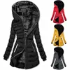 Jaqueta de inverno feminina de lã quente parkas sólida plushthickend harajuku hoodies manga lg cott à prova de vento parka casaco sobretudo g7pp #