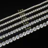 Women Jewelry Vvs Moissanite Diamond Clustered Tennis Bracelet White Gold Plated 925 Sterling Silver Tennis Chain Bracelet