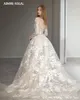 nuovissimo Wedding Dr A-Line per la sposa Princ Sweetheart con maniche staccabili su misura Taglie forti Abiti da sposa K7Mu #