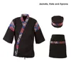 Japan Chef Kostuum Sushi Restaurant Chef Hoed April Jas 3 Stuk Kok Uniform Hotel Bakkerij Cafe Ober Keuken overalls Pak H2wG #