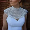 Topqueen Kristalle Perle Wedding Wrap Schmuck Halsketten Akquiziale für Mädchen Abend Dr. Schal Braut Schultern Kette VG09 53HK#