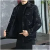 Vestes pour hommes Hommes Flocage Couleur Classique Plus Taille Slim Veste En Cuir Casual Manteau Polyvalent Drop Livraison Vêtements Vêtements Out Dhdtj