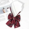 Bow Ties Bow Womens Fashion Japon JK tarzı çizgili kızlar okul üniforma Bow Girl Korece Rol Oynayan Bow Y240329