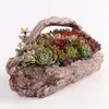 Resin Tree Shaped Succulent Planter Desk Flower Pot Landscape Ornament Garden Cactus Plant Pot Outdoor Indoor Container 240318