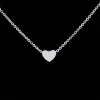 Necklaces Wholesale 10piece Tiny Heart Necklace Pendant Stainless Steel Women Men Wedding Jewelry Dainty Love Forever Heart Choker