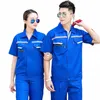 Sommer Arbeitskleidung für Männer Frauen Arbeitsoverall Kurzarm Fabrik Werkstatt Eisenbahn Cstructi Reflektierende Reißverschluss Uniform 61ke #