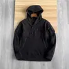 Mäns hoodies American Functional Zipper Pocket Tactical Fleece tröja för huva tjock och varm utomhus Autumn Winter Youth Hoodie