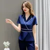 bellezza Sal estheticienne Spa Uniforme Massaggio Abiti da lavoro Piede Terapista Abiti da lavoro per le donne Blu Estetista Uniforme Suit 19vj #