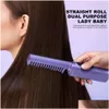 Stijltangen Mini Rechttrekken Borstel Kam Vrouwen Usb Oplaadbare Stijltang 2 In 1 Rechte Styling Apparaten 240326 Drop De Otlmd