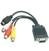 VGA to 3RCA Cable Subdvga Video TV Out Svideo AV Adapter RCA Converter Controlter Cables2610833