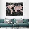 Tapestries Wanderlust Marble - Rose Gold And Striking Black Tapestry Wall Coverings Bedroom Decor Aesthetic
