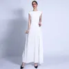 Abbigliamento etnico Abito lungo da donna musulmana Abito lungo senza maniche Sottoveste sottile Arabo Abaya Abito Ramadan Caftano Turco Dubai Medio Oriente Abito