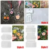 Gift Wrap 20/30Pcs Creative Transparent Dried Flower Bookmarks Handmade DIY Herbarium Page Clips Reading Mark Glassware Shape Stickers