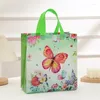 Förvaringspåsar Stobag 12st Cartoon Futterfly Non-Woven Tote Fabric Gift Package Kids Birthday Waterproof Reable Pouch Party