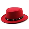 Berretti Cappello da donna Cappello Fedora da uomo Autunno Inverno Feltro Ampio Panama Copricapo Designer Moda Nero Cappella Spiaggia Tesa Rosso Donna