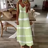 Casual Dresses 2024 Chic Fashion Stripe Dress Contrast Wave Strap Holiday Women Vacation Loose Tube Top Female Est