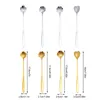 Flatware Sets Coffee Spoons Long Handle Dessert Chocolate Milk Teaspoons Home Cafe Restaurant Scoops Tableware Accessories