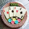 Backformen Aces Poker Silikonform Sugarcraft Fondant Gumpaste Schokoladenform Cupcake Topper DIY Kuchen Dekorieren Werkzeuge