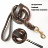 Dog Collars Leather Woven Leash Pet Traction Rope Oil Harnesses & Leads Fashion 2024 Pretty Cute