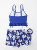 Kvinnors badkläder 3Pack Floral Print Lace Up Bikini Swimsuit Swim Shorts Women Retro Set Summer Beach Bathing Suit