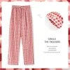 Women's Sleepwear Pant Summer Female 2024 Cotton Printed Pajamas Lady Clothing Plus Size Homewear Women Trousers Grid