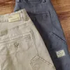 Roupas de marca calças cargo dos homens 97% algodão cor sólida trabalho wear casual calça larga coreano jogger calças masculino 240323