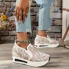 Casual Shoes Spring Summer Mesh Single Pointed Pine Platform Thick Sole Embroidered Set Feet Women's C1127