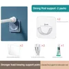 Shower Curtains 1-4PCS No Punching Hooks For Wall Adhesive Hook Bracket White Strong Adhesion Abs Bathroom Rod Storage Supplies Scalable