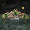 Baroque Retro Pearl Crystal Gol Crown Bridal Wedding Bijoux Vintage Tiaras Couronnes Pageant Dîner DR Actiales O8S6 #