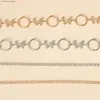 Waist Chain Belts Womens Fashion Circle Metal Latest Style Butterfly Waist Chain Belt Gold Silver Clothes Lady Hip New Ketting Riem Y240329