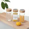 Glass Spice Jars Empty Seasoning Organizer Jar Containers with Bamboo Lids Spices Organizer Seasoning Container