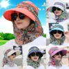 Casquettes de cyclisme pour femmes, mode équitation en plein air à large bord, imprimé Floral, Anti-UV, chapeau de soleil, visière, casquette de plage