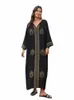 Broderi plus storlek LG Sleeve Kaftan Beach Dr Bathing Suit täcker 2024 Kvinnor Summer Beachwear Moo Moo Dr Q1603 V8PH#