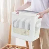 Laundry Bags 35 L Plastic Baskets With Handle 4-Pack Dirty Hamper White