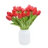 30 pièces tulipe fleur artificielle blanc rouge jaune PU vraie touche fausses tulipes pour la décoration de la maison faux fleurs Bouquet décor de mariage 240322