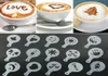 16 stücke Kaffee Druck Blume Modell Café Zubehör Kaffee Schaum Spray Vorlage Kunststoff Girlande Form pad Barista Kunst Schablonen5980421